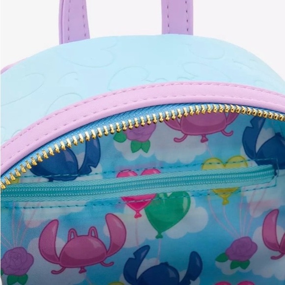 Loungefly Disney Stitch and Angel Hot Air Balloon Backpack & Wallet NWT - Picture 5 of 9